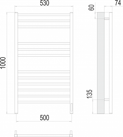 Ватикан П12 500х1000 электро (sensor quick touch) Полотенцесушитель TERMINUS) крашеные Ейск - фото 3 Ватикан П12 500х1000 электро (sensor quick touch) Полотенцесушитель TERMINUS) крашеные Ейск - фото 3