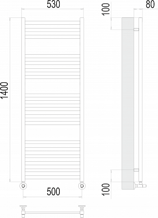 Грета П18 500х1400 Полотенцесушитель  TERMINUS Ейск - фото 3