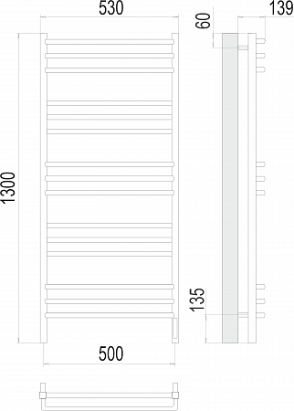 Соренто П15 500х1300 электро (sensor quick touch) Полотенцесушитель  TERMINUS Ейск - фото 3