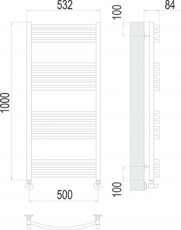 Классик П20 500х1000 Полотенцесушитель  TERMINUS Ейск - фото 3