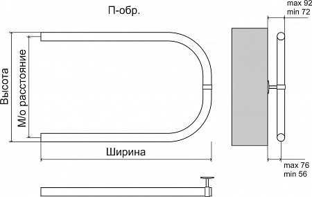 П-обр БШ 320х600 Полотенцесушитель  TERMINUS Ейск - фото 3