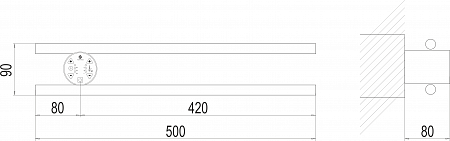 Полка Электро П2 КРУГ 500х90 NEW Ейск - фото 3