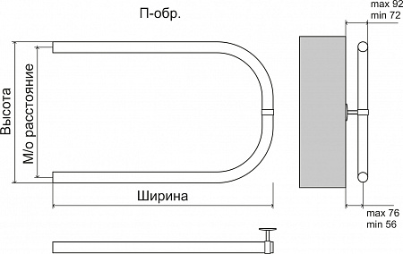 П-обр БШ 500х600 Полотенцесушитель  TERMINUS Ейск - фото 3