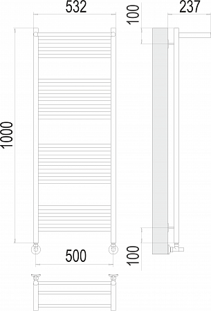 Аврора с/п П20 500х1000 Полотенцесушитель  TERMINUS Ейск - фото 3
