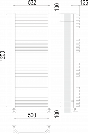 Виктория П22 500х1200 Полотенцесушитель  TERMINUS Ейск - фото 3