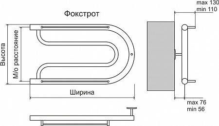 Фокстрот AISI 32х2 320х600 Полотенцесушитель  TERMINUS Ейск - фото 3