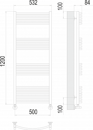Классик П22 500х1200 Полотенцесушитель  TERMINUS Ейск - фото 3