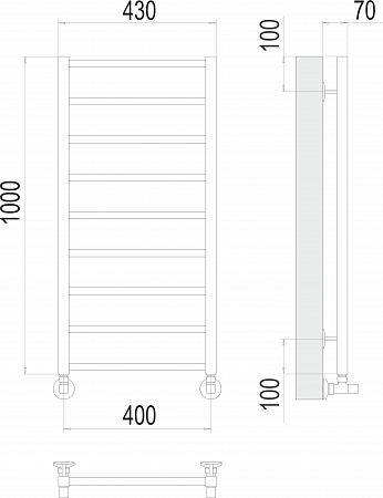 Контур П9 400х1000 Полотенцесушитель  TERMINUS Ейск - фото 3