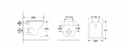 Подвесной унитаз Terminus Ното 550х350 белый Ейск - фото 4 Подвесной унитаз Terminus Ното 550х350 белый Ейск - фото 4